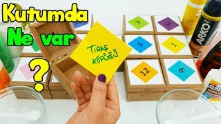 Kutumda Ne Var Slime Challenge  What's in My Box  Vak Vak TV