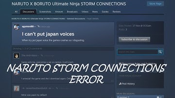 Naruto Storm Connections Error | Crash when changing Voice settings