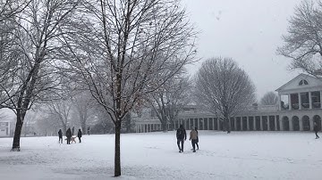 First Snowfall of the Decade at the University of Virginia: Charlottesville, VA