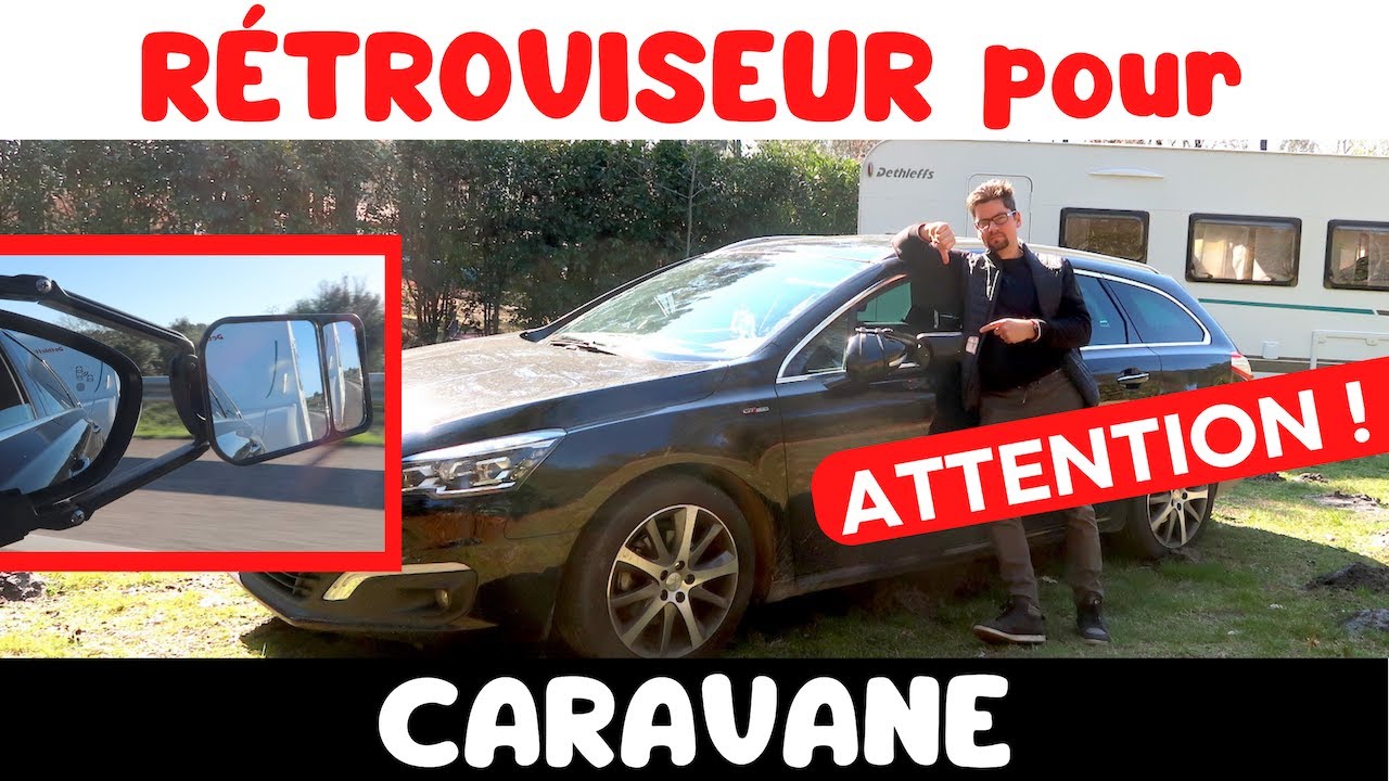 Rétroviseur additionnel Top Mirror pour transport de caravane