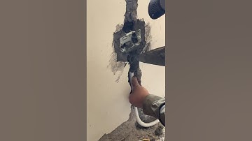 Chôn đế âm & ống ghen cứng trong tường #construction #building #shorts