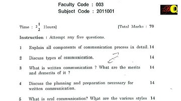 Scientific technical communication and skills questions paper bsc sem 1 saurashtra university