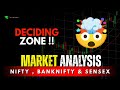 Deciding Zone ?🤯 Market Analysis : Nifty ,Banknifty &amp; Sensex Prediction &amp; Analysis ✅