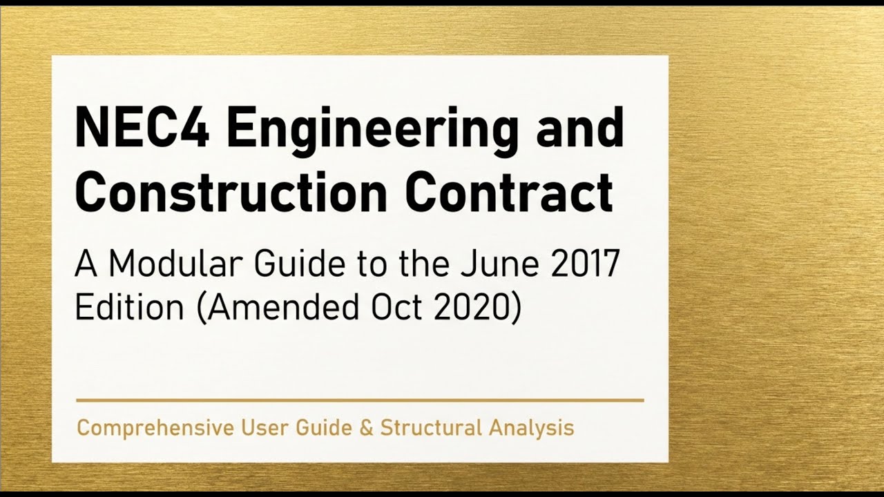Master the NEC4 Engineering and Construction Contract (ECC) Guide to ...