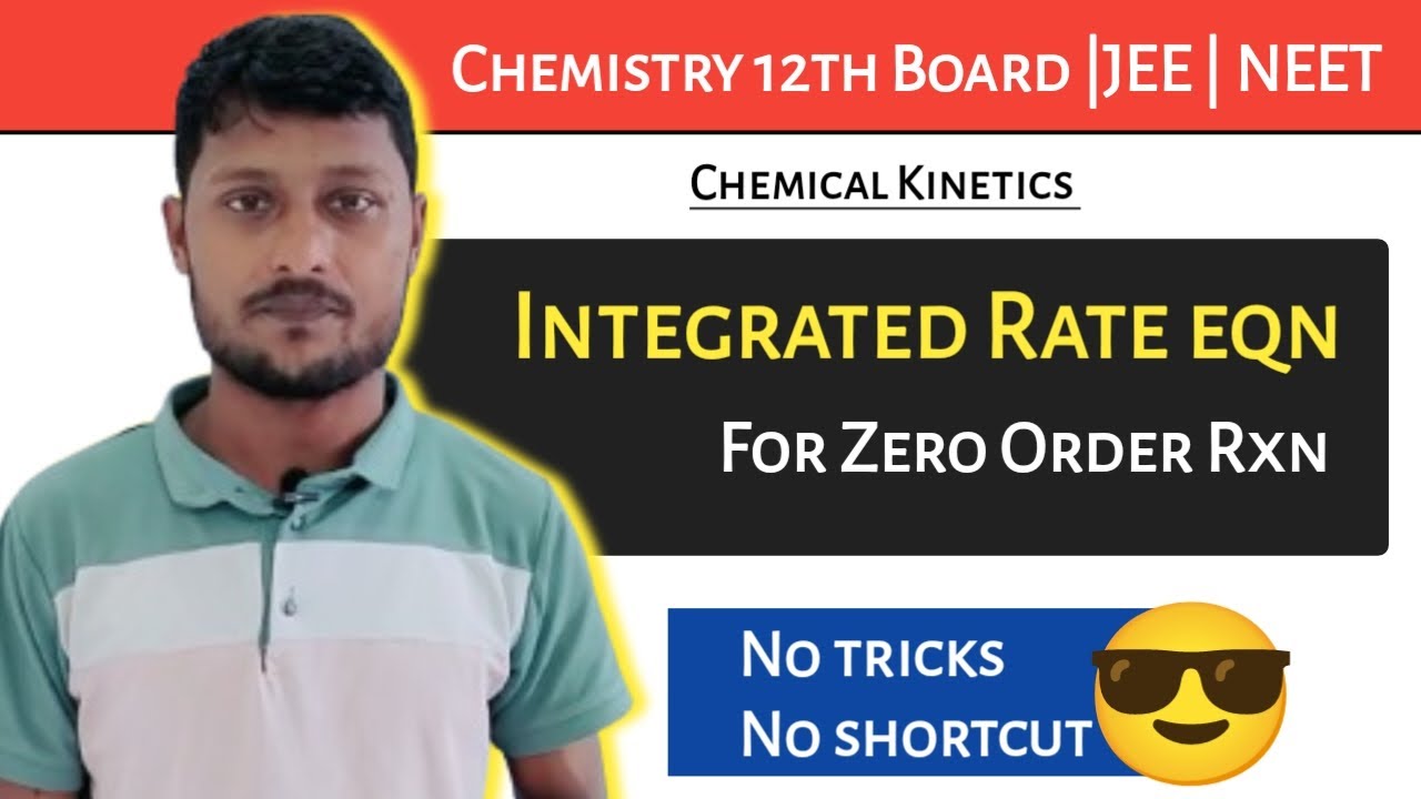 Integrated rate equation for Zero order kinetics [ Chemistry 12th ...