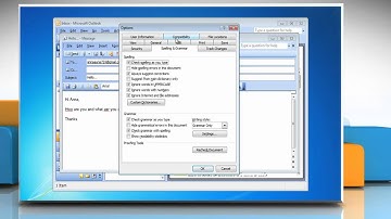 Outlook 2003: Turn grammar check and spell check on and off