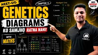 NCERT Genetics Every Diagrams Explained | Mendel, Linkage & Recombination, Pedigree | NEET Biology