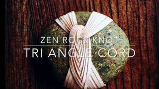 Zen rock knot : Mizuhiki Triangle leather cord weaving