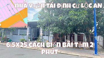 NHÀ 6,5 x25 GẦN BIỂN LỘC AN KHU DÂN CƯ BÀN CỜ giá chỉ 2ty1