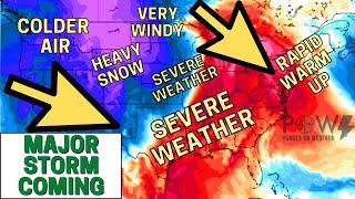 A MAJOR Storm Coming! Hurricane Force Winds, Widespread Severe Weather & Heavy SNOW! POW Weather