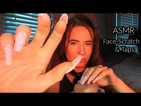 ASMR - Face Scratching and Tapping (Long Nails)