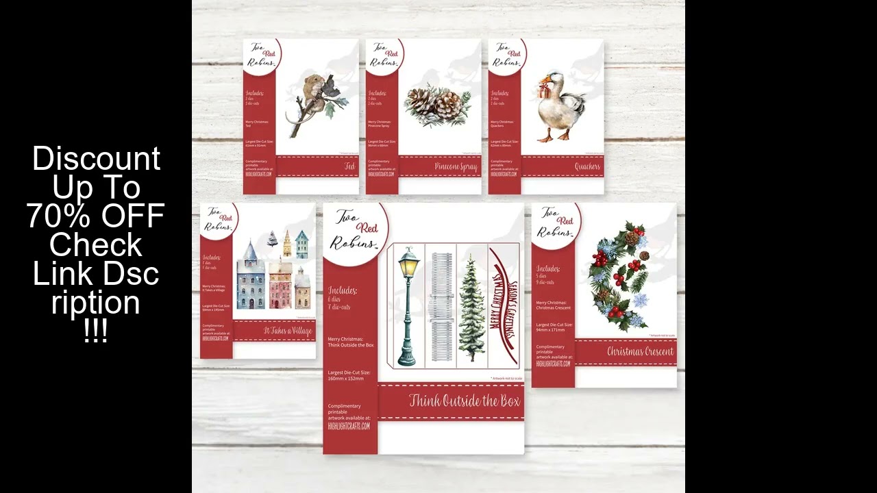 Merry Christmas Village Pinecone Spray Quackers Leaf Duck Lamp Metal Cutting Dies Stamps Scrapbook D