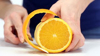 How to cut orange - orange peel trick