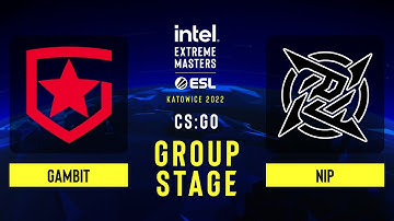 Gambit vs NiP – Map 1 [Ancient] - IEM Katowice 2022 - group stage