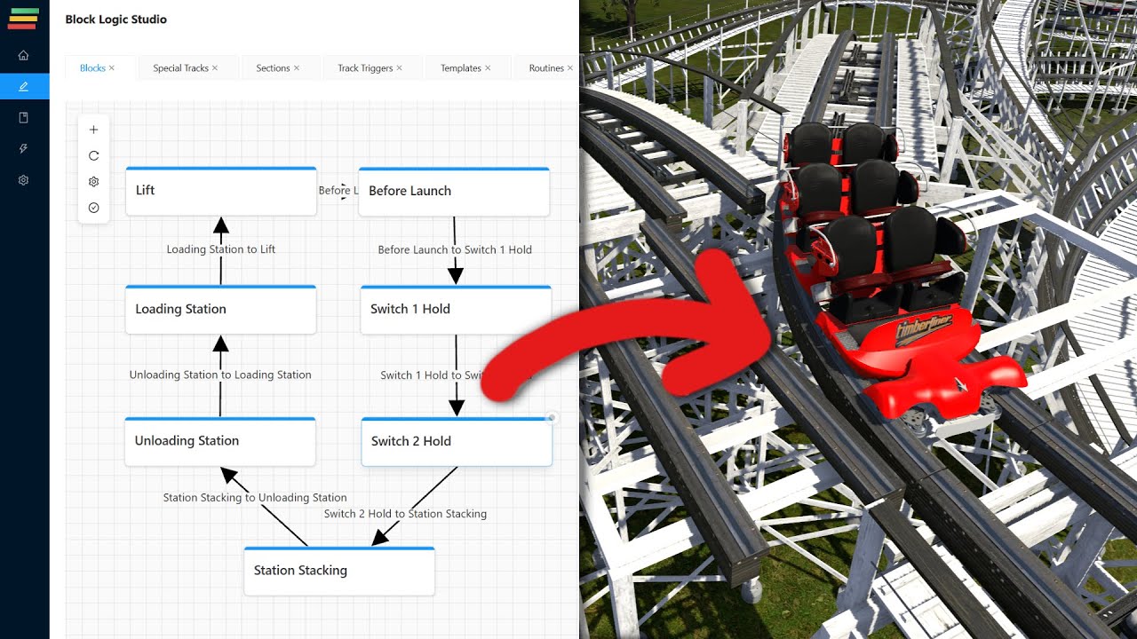 How to set up your first Block Logic Studio roller coaster for NoLimits 2