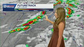 Heavy storms in Alabama's forecast Saturday, with hotter weather returning next week.