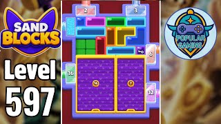 Sand Blocks: Drop Puzzle Level 597: Gameplay Solution