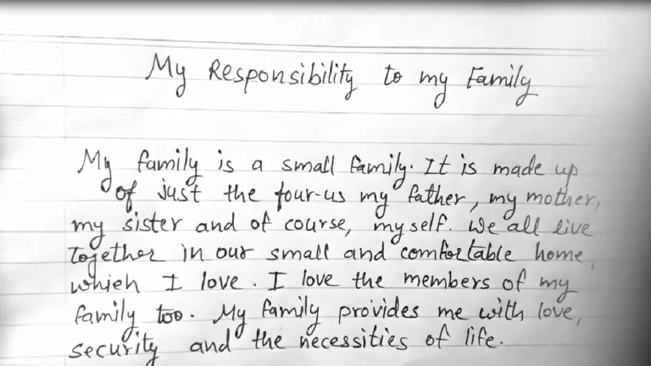 responsibility essay for students