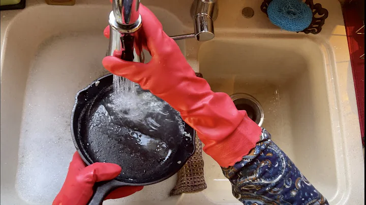 Washing Dishes (No talking version) Cleaning, rinsing & drying dishes by hand.  ASMR Cleaning.