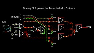 029: Ternary Multiplexer implemented with OpAmps