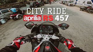 Aprilia RS 457 Detailed City Ride Review | Worth the Hype?