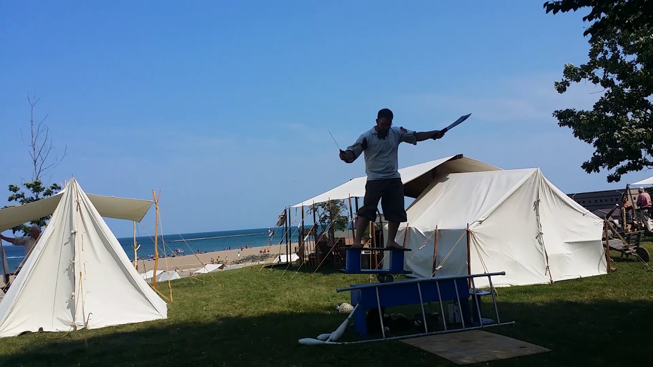 Reenactment at Pike River, Kenosha, Wisconsin, August 4th, 2018 YouTube