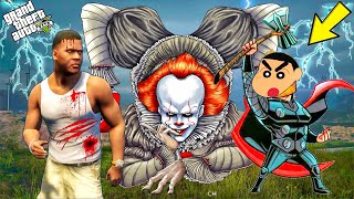 SHINCHAN VS PENNYWISE | PART 3 | SHINCHAN BECAME THOR TO KILL PENNYWISE | SHINCHAN MOD IN GTA 5