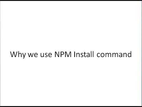 why we use npm install command (practical example) bangla