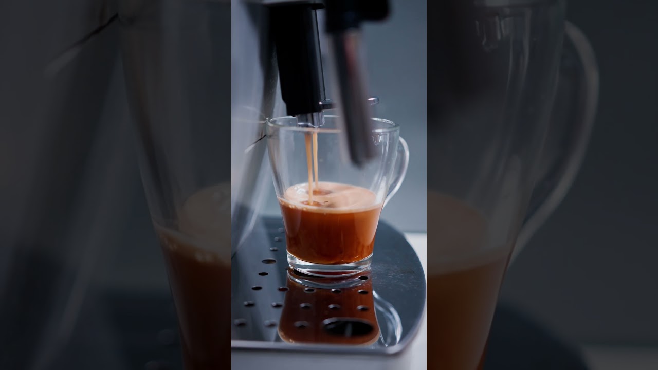 a coffee on a glass cup 