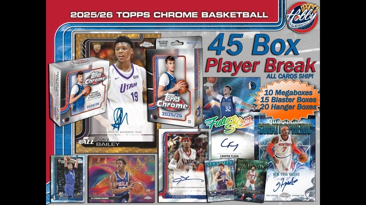 25/26 Topps CHROME BASKETBALL 45 Box Player Break #8 eBay Live 03/04/26