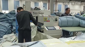 HOW TO ROLL PACKING COMFORTERS FASTER? HOW TO WIND PILLOW IN BEDDING FACTORY?