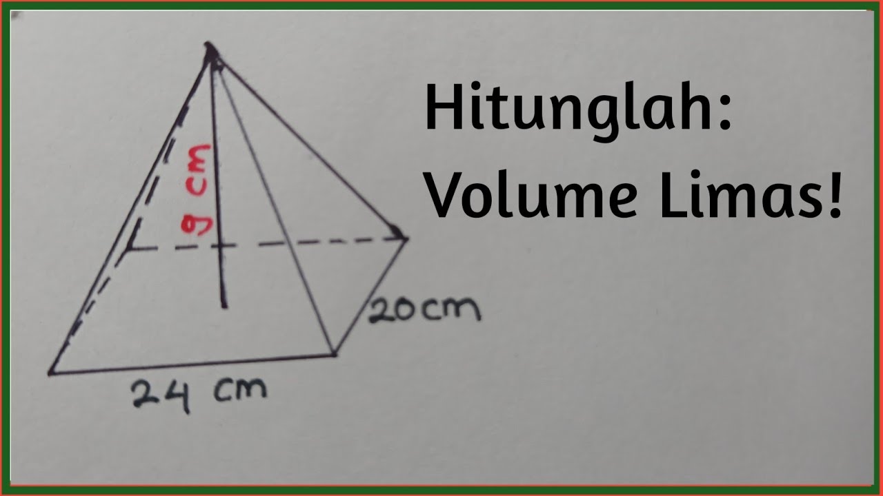 Cara Mudah Menghitung Volume Limas || Matematika Kelas 5 SD/MI Semester ...