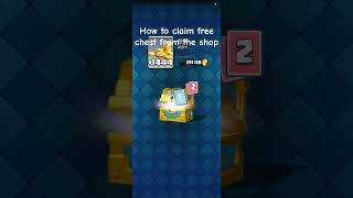 how to claim free chest from the shop in clash royale 🔥 (hard) #clashroyale #gaming #tutorial