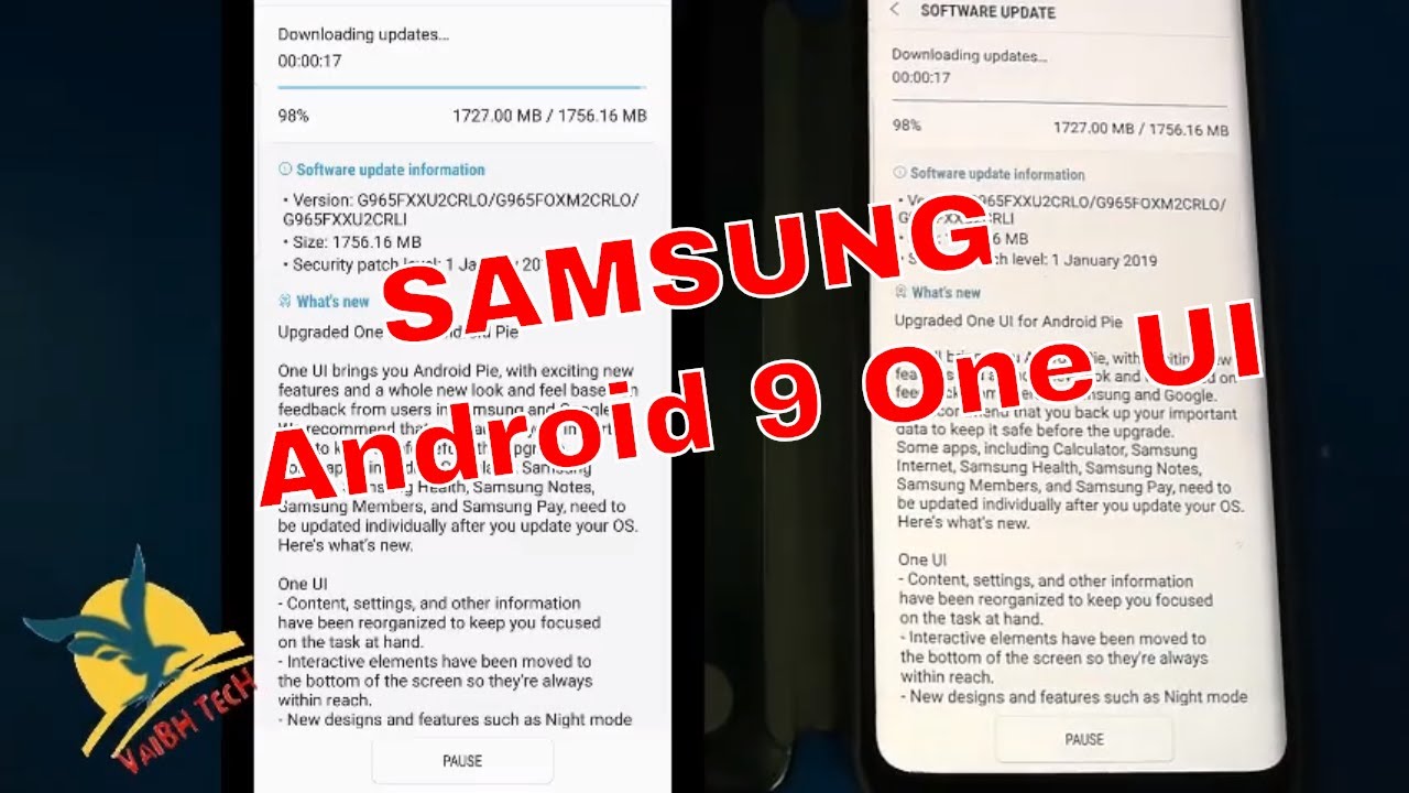 Samsung S9 plus Android 9 update One UI - YouTube