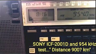 Sony Icf - 2001D Radyoda 954 Khz Trabzon Radyosu İstanbulda Fm Yayını Gibi Saat 08.17 Mesafe 900? Km.