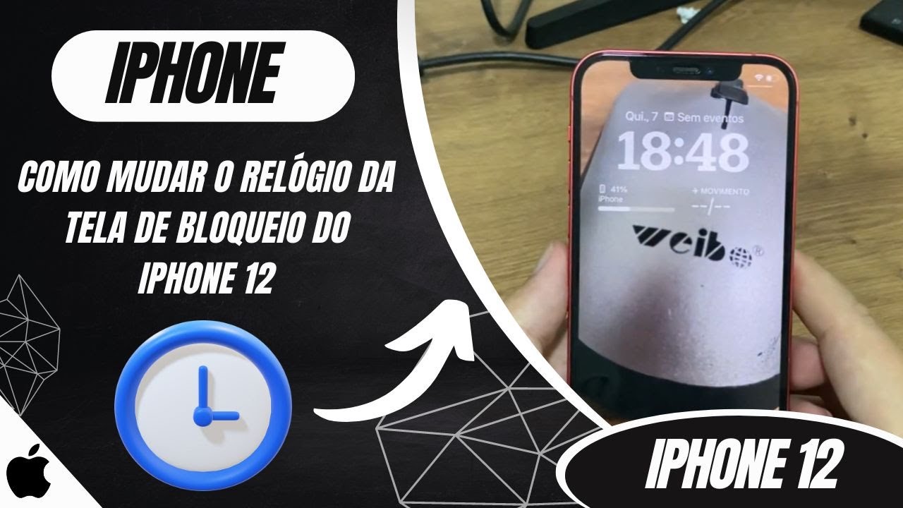 Como mudar o relógio da tela de bloqueio do iPhone 12 - Passo a passo ...