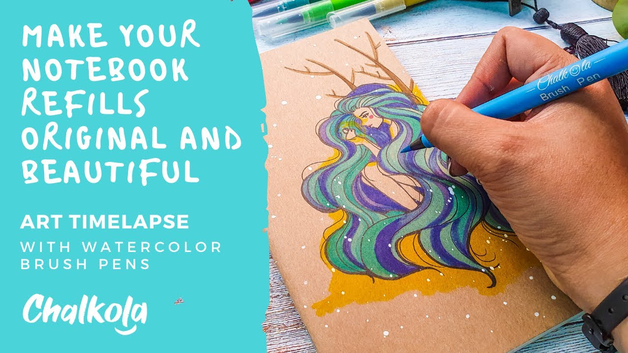 Make Your Notebook Refills Original Using Chalkola Brush Pens