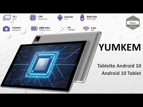 YUMKEM T13 Tablette 10 Pouces Android 10 - 4GB Ram & 64GB Rom - Unboxing