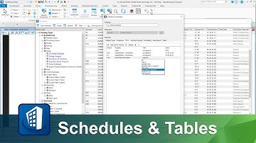 Schedules and Tables in OpenBuildings Designer