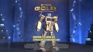 Robosens STRIKE GOLD Sweepstakes!!  Enter for your chance to win a Gold painted Elite Optimus Prime