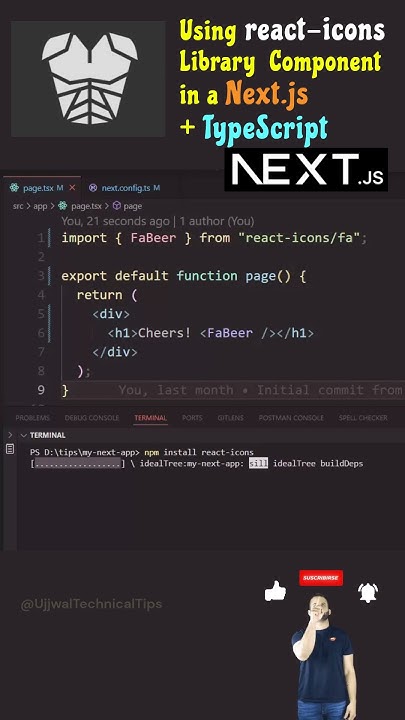 How to Use Icons in Next.js + TypeScript | React-Icons Tutorial || # ...