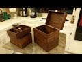 Secret Locking Compartment Walnut Man Box/ Jewelry Box