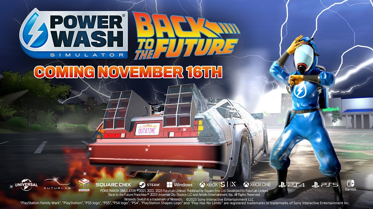 Back to the Future cruises into PowerWash Simulator next month