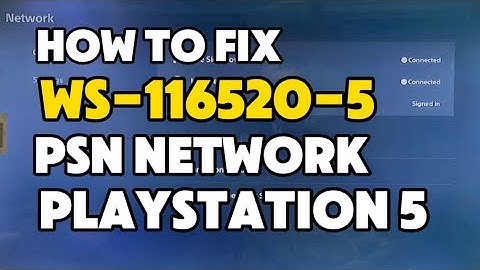 How to fix PS5 Error WS-116520-5 An error occurred while connecting to the server