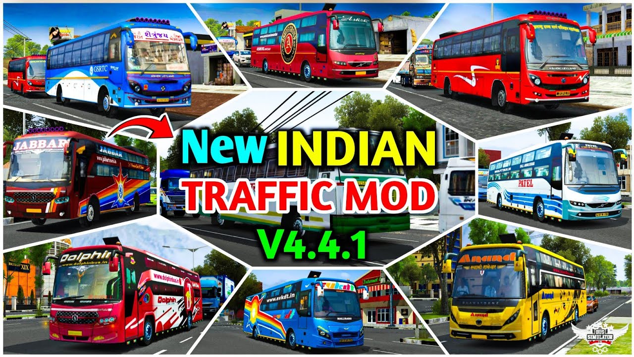 Indian Traffic Mod for Bussid  | How to Add Indian Traffic Mod in Bus Simulator Indonesia | v4.4.1