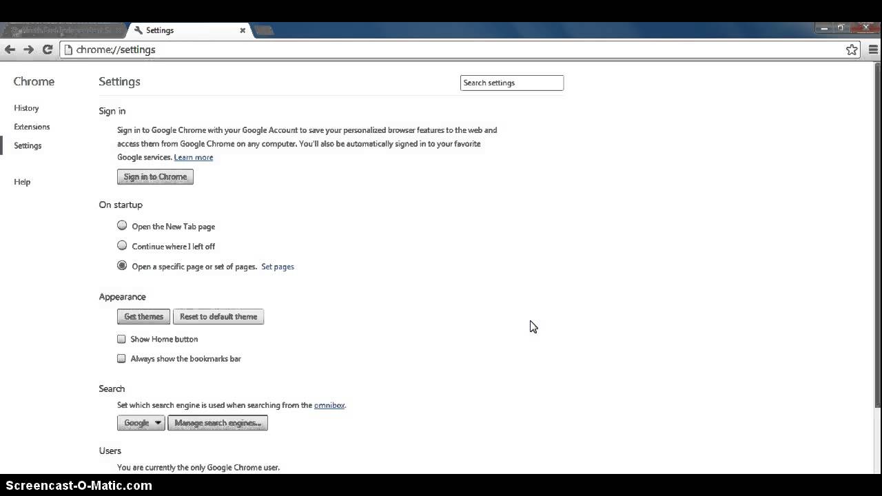 Setting Homepage and Bookmark Bar in Chrome - YouTube