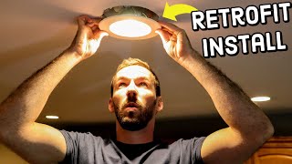 Quickly Replace Old Reccessed Lights with Retrofit LED Lights