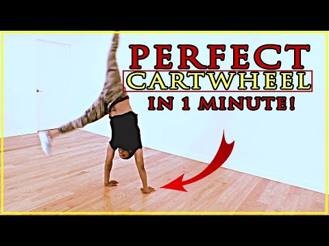 Learn a PERFECT CartWheel in 1 minute! (Beginner Gymnastics / Acro)