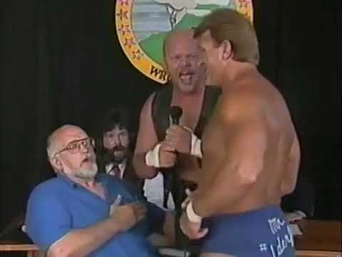 Paul Orndorff Dirty White Boy Ron Wright cut a promo on Brian Lee Ronnie Garvin - 6/27/1992 - SMW