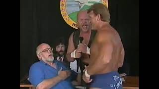 Paul Orndorff Dirty White Boy Ron Wright Cut A Promo On Brian Lee Ronnie Garvin - 6271992 - Smw